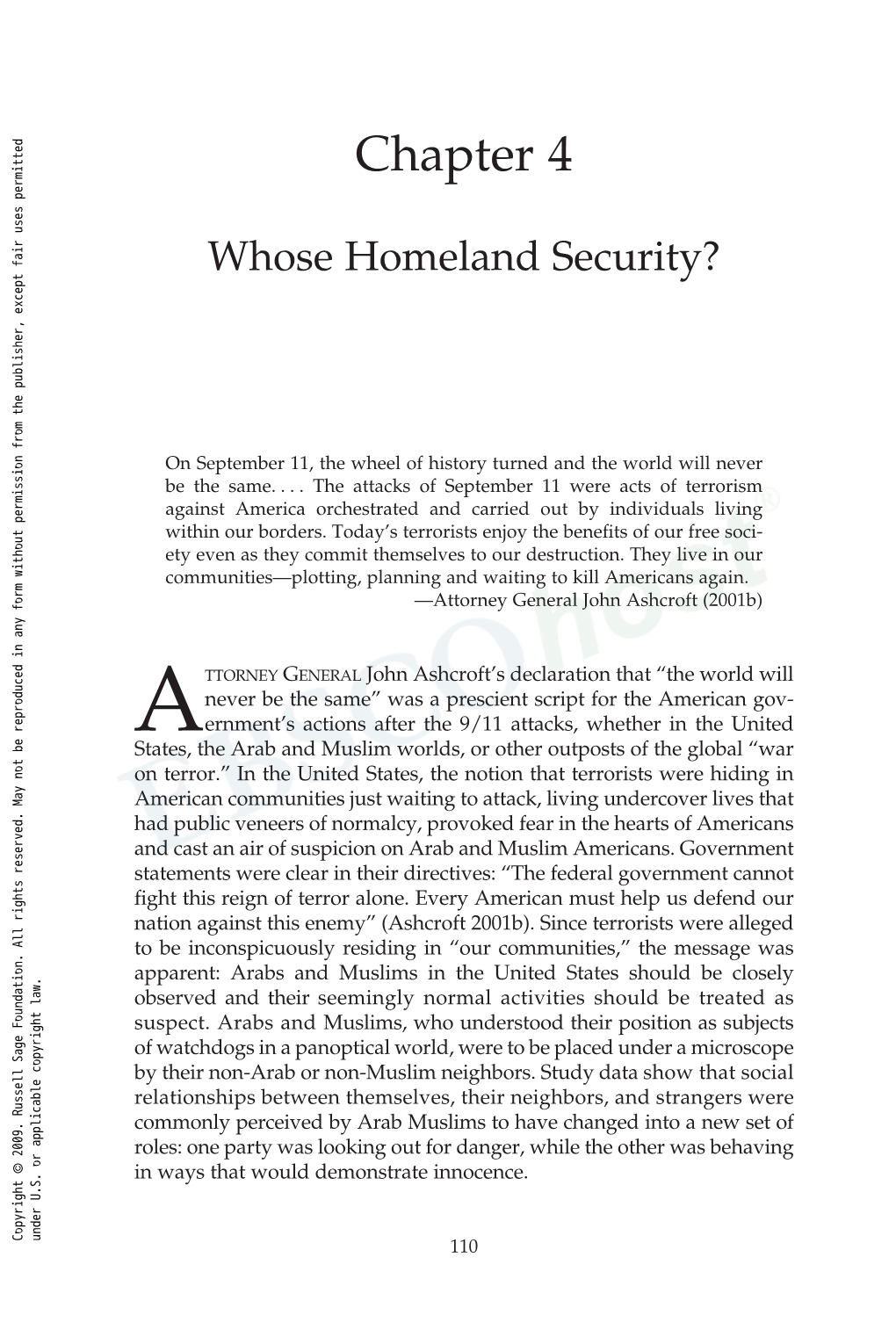 Whose Homeland Security?