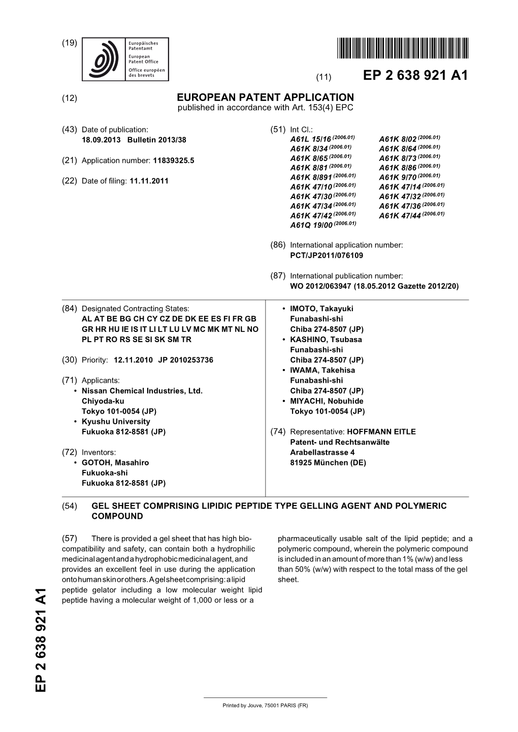 Gel Sheet Comprising Lipidic Peptide Type Gelling Agent and Polymeric Compound