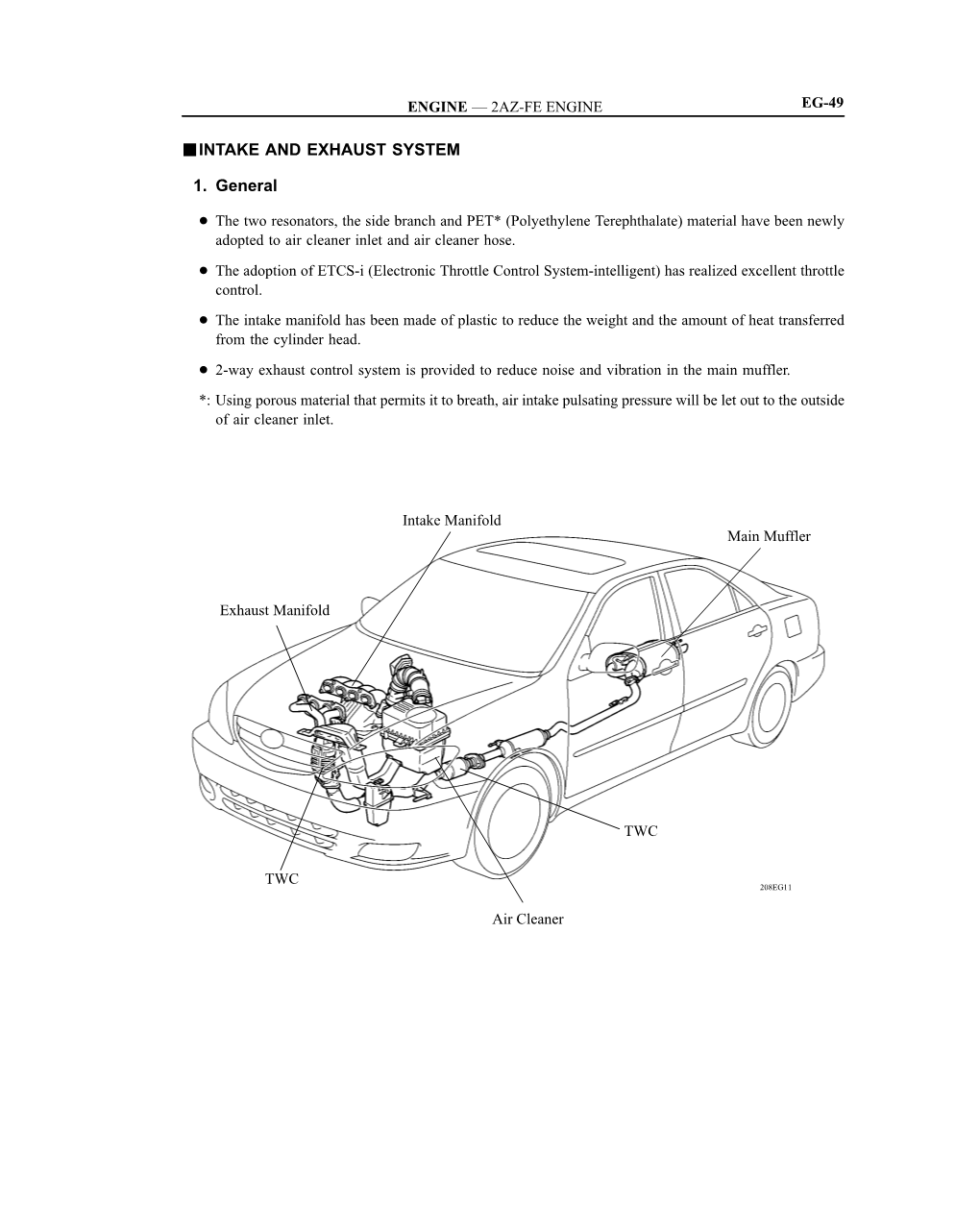 JINTAKE and EXHAUST SYSTEM 1. General