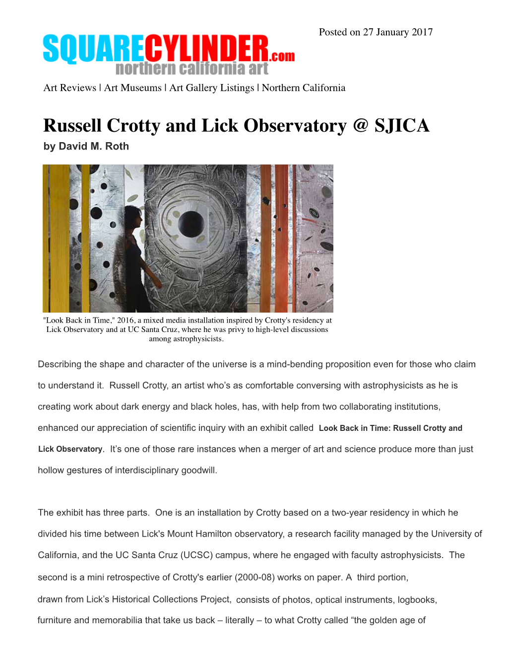 Russell Crotty and Lick Observatory @ SJICA | Squarecylinder.Com – Art