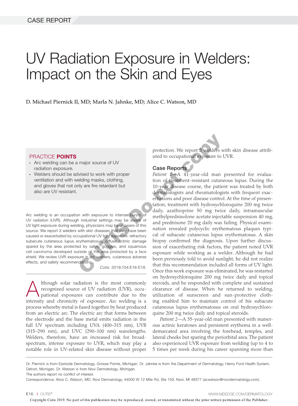 UV Radiation Exposure in Welders: Impact on the Skin and Eyes