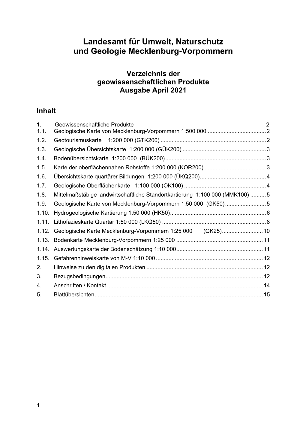 Landesamt Für Umwelt, Naturschutz Und Geologie Mecklenburg-Vorpommern