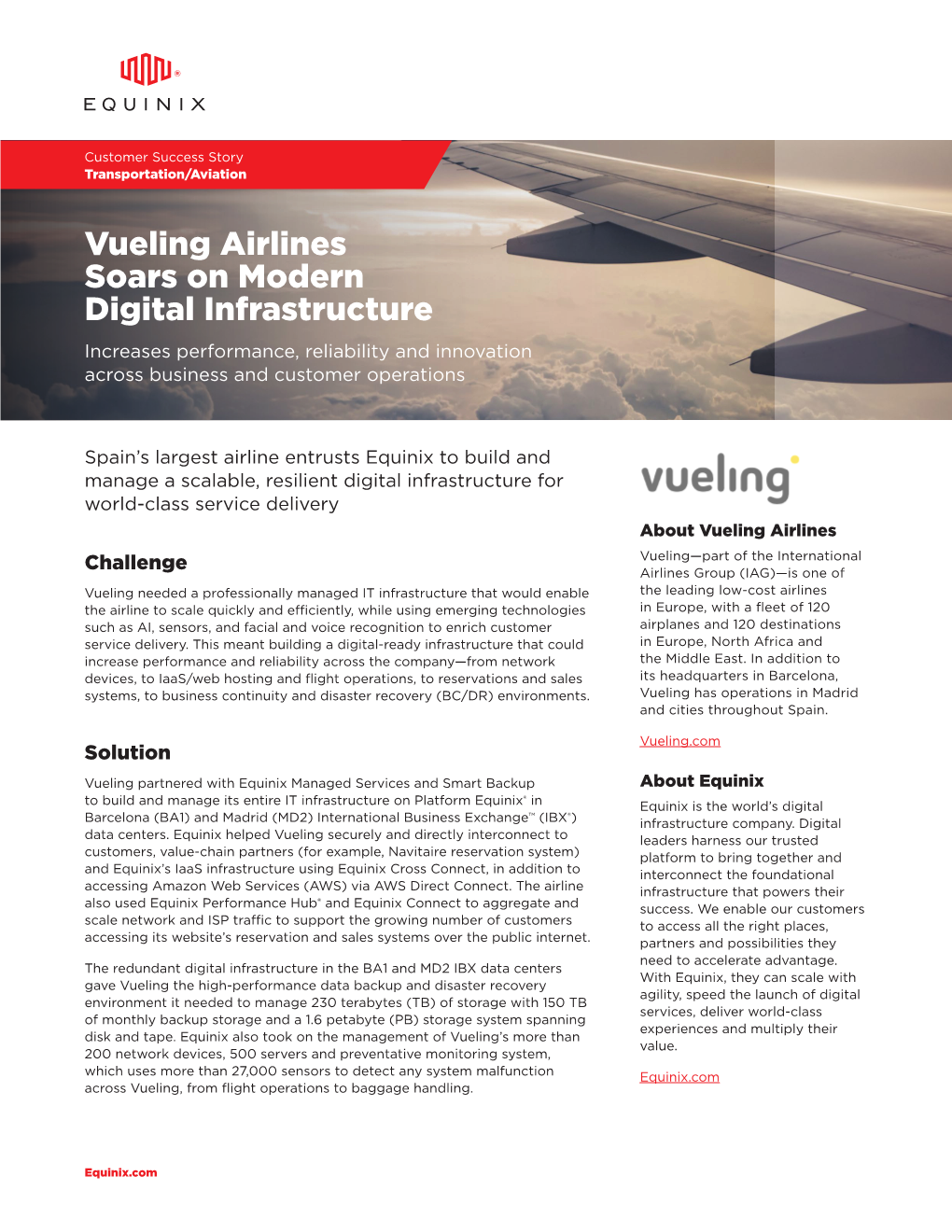 Vueling Airlines Soars on Modern Digital Infrastructure Increases Performance, Reliability and Innovation Across Business and Customer Operations