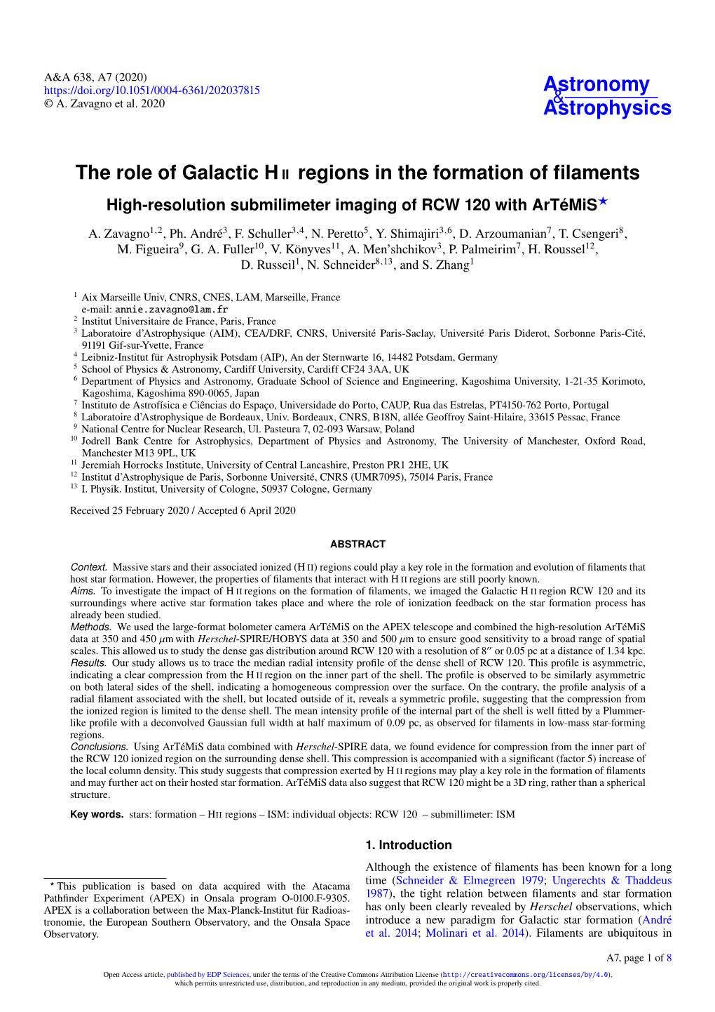 The Role of Galactic H II Regions in the Formation of Filaments