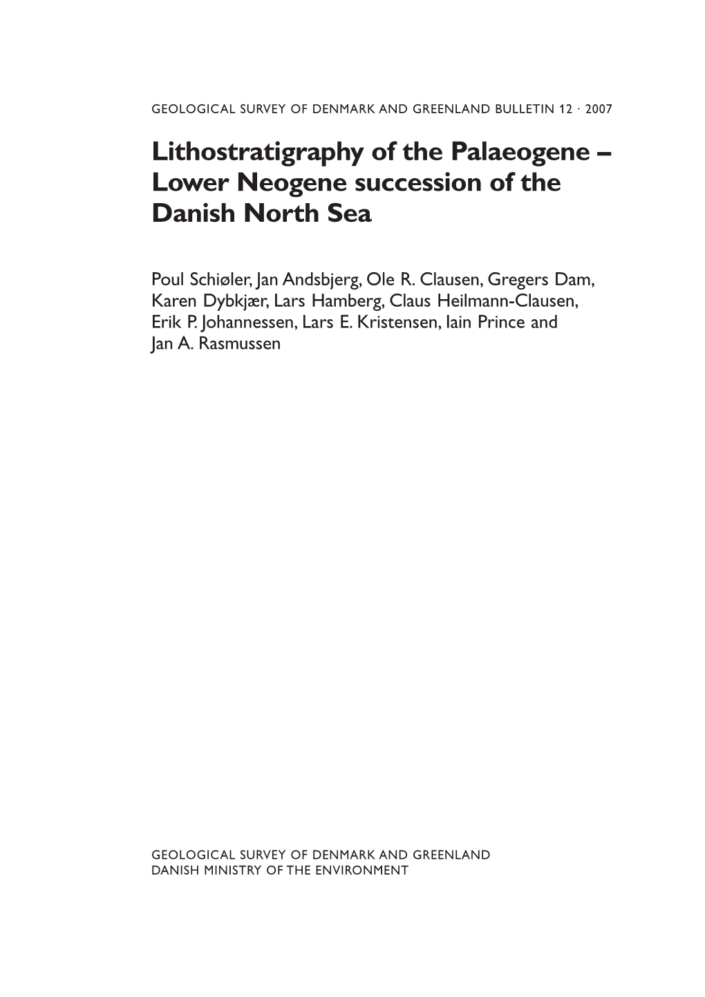 Lower Neogene Succession of the Danish North Sea