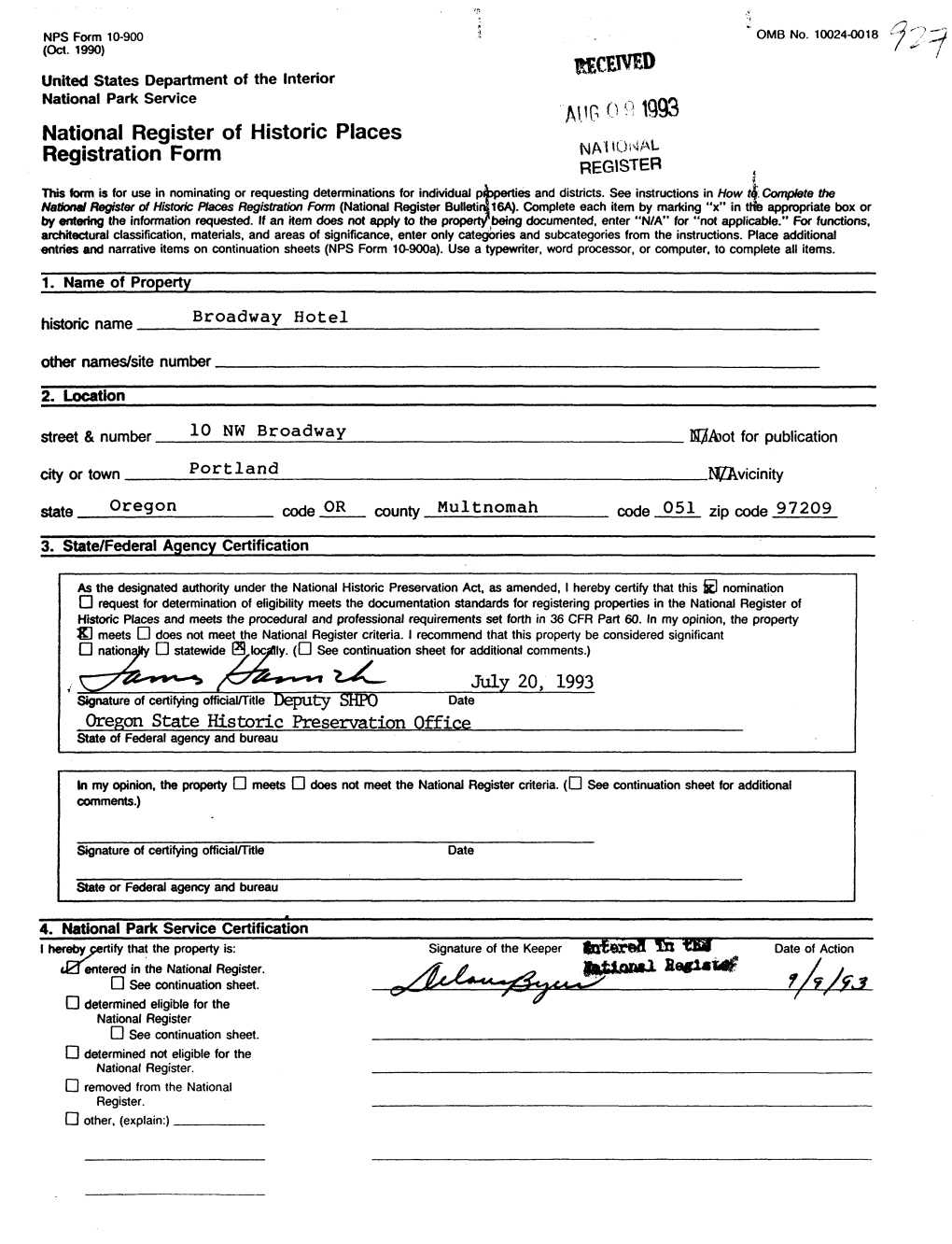 National Register of Historic Places Continuation Sheet