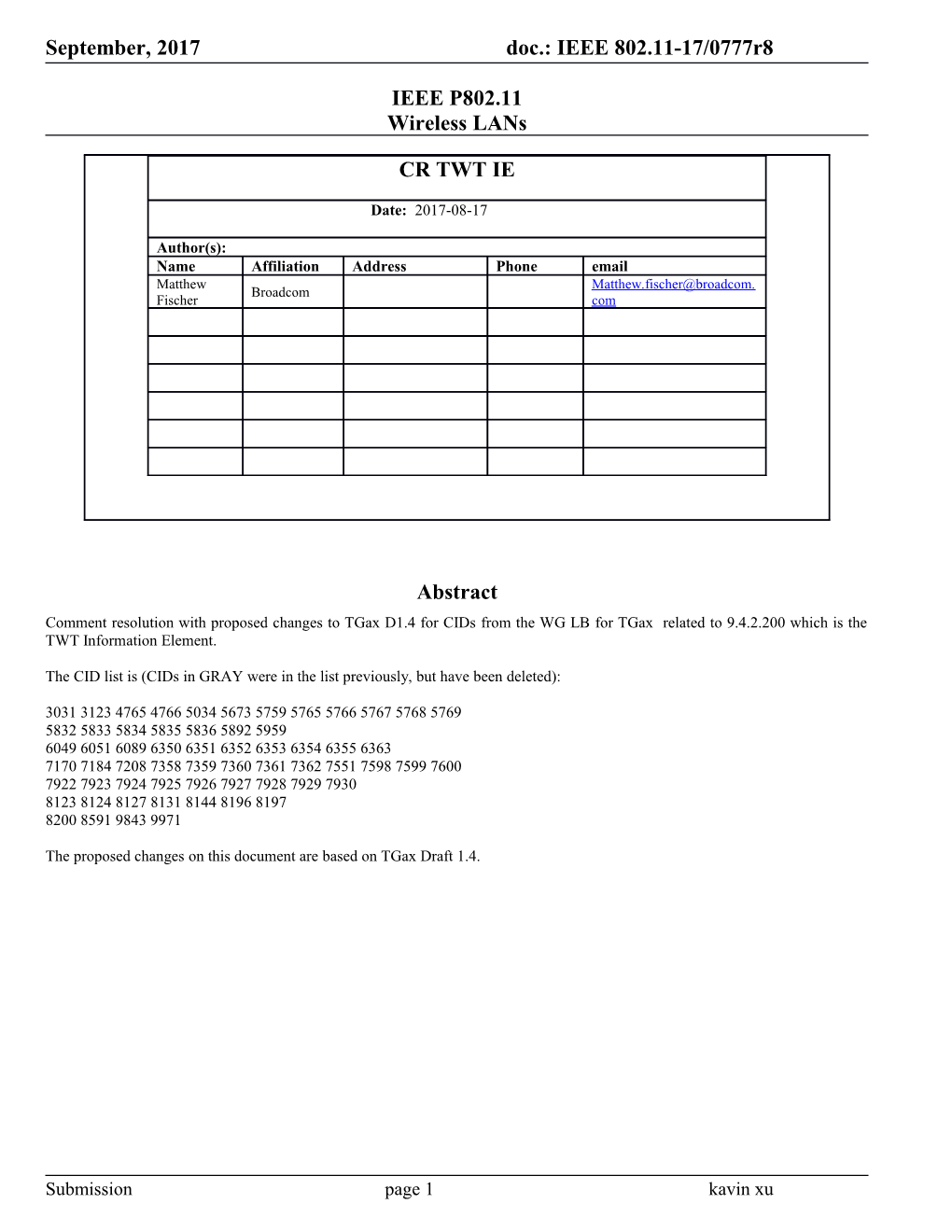 IEEE P802.11 Wireless Lans s36