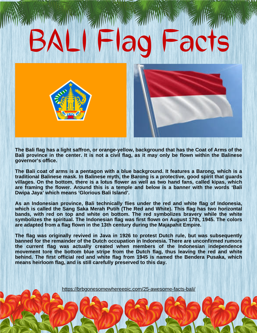 BALI Flag Facts