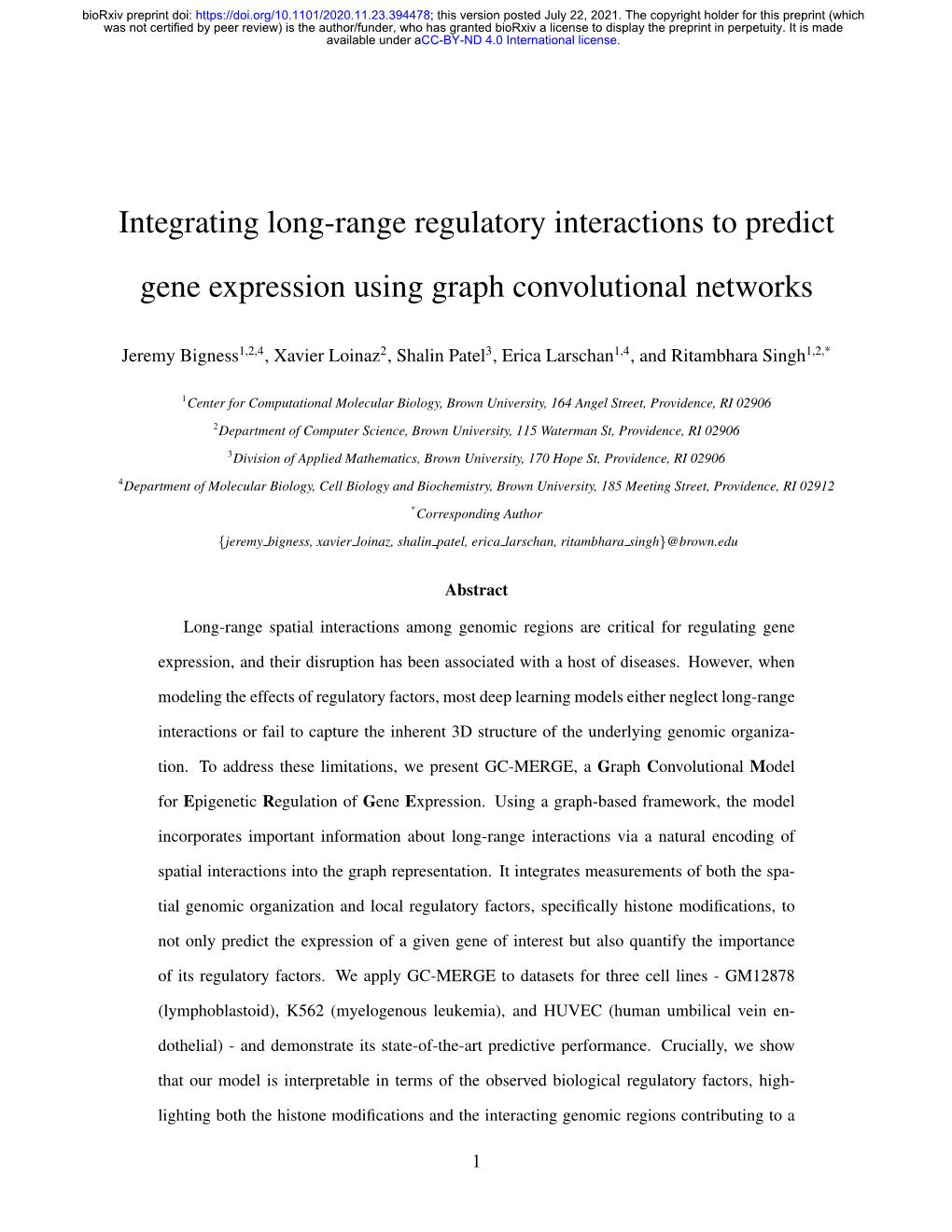 Integrating Long-Range Regulatory Interactions to Predict Gene Expression Using Graph Convolutional Networks