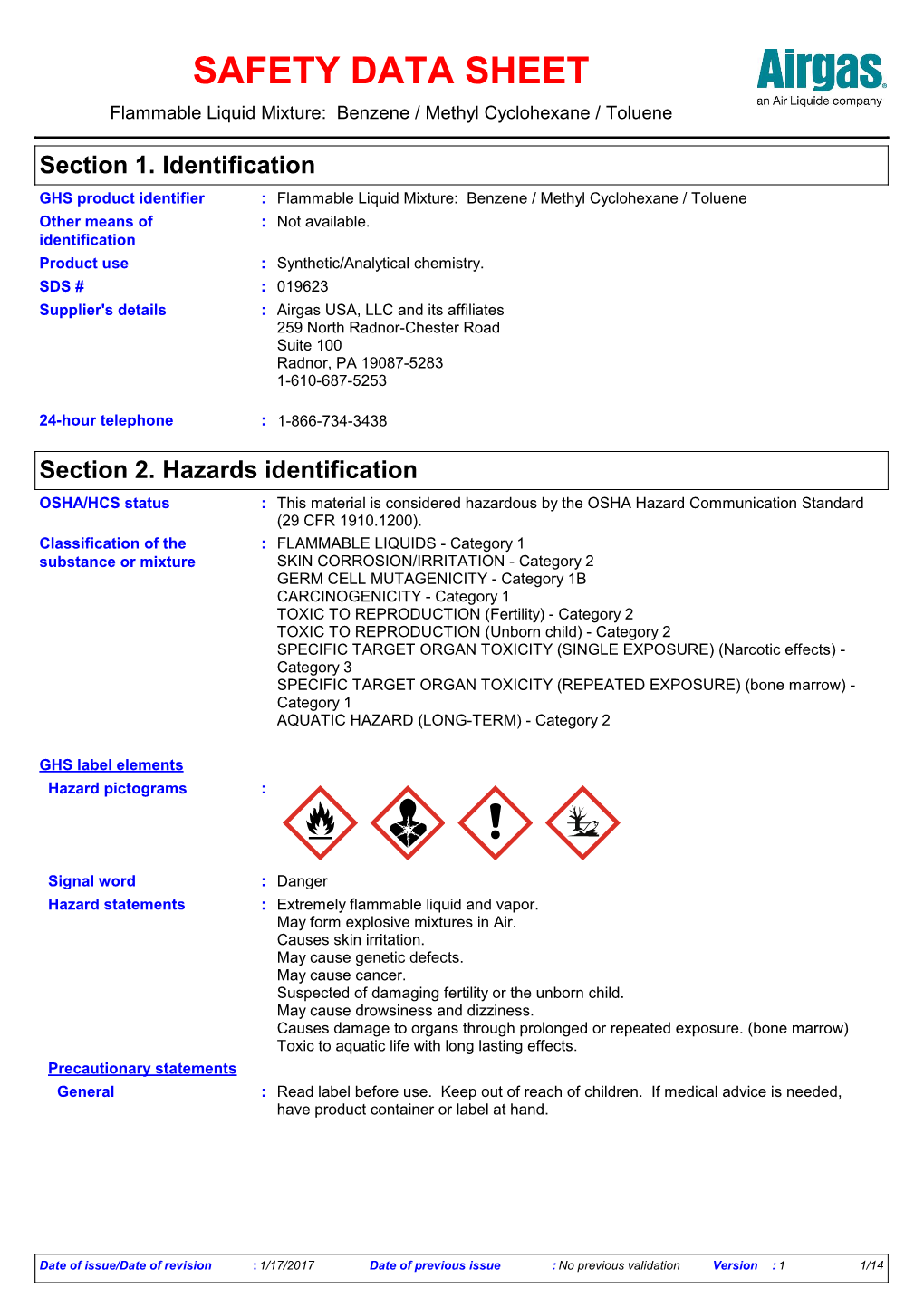 Section 11. Toxicological Information Information on Toxicological Effects Acute Toxicity