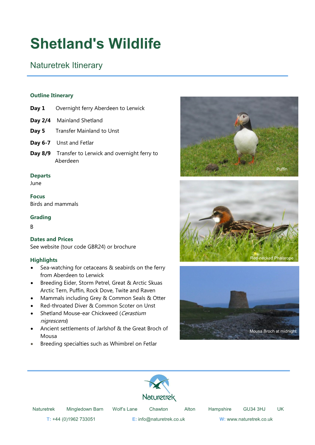 Shetland's Wildlife