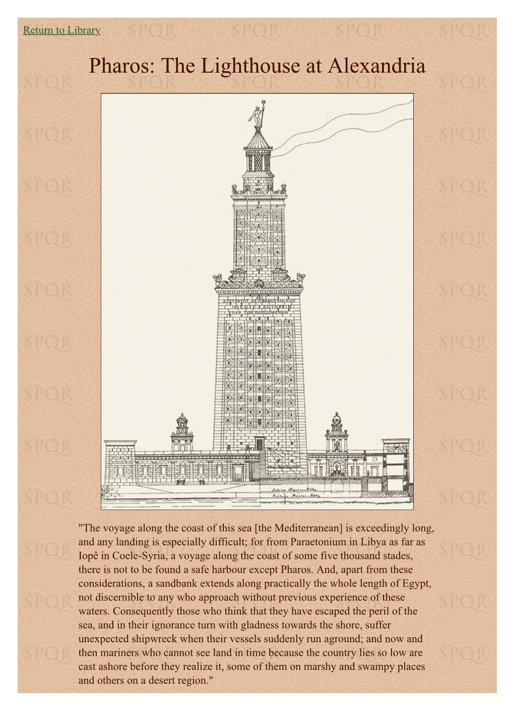 Pharos: the Lighthouse at Alexandria