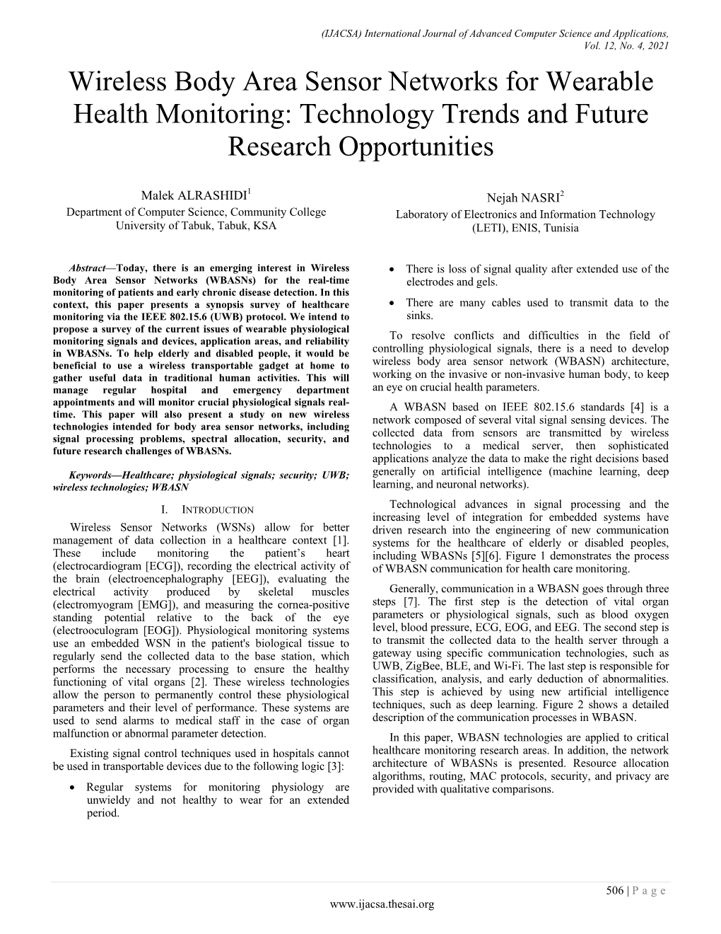 Wireless Body Area Sensor Networks for Wearable Health Monitoring: Technology Trends and Future Research Opportunities