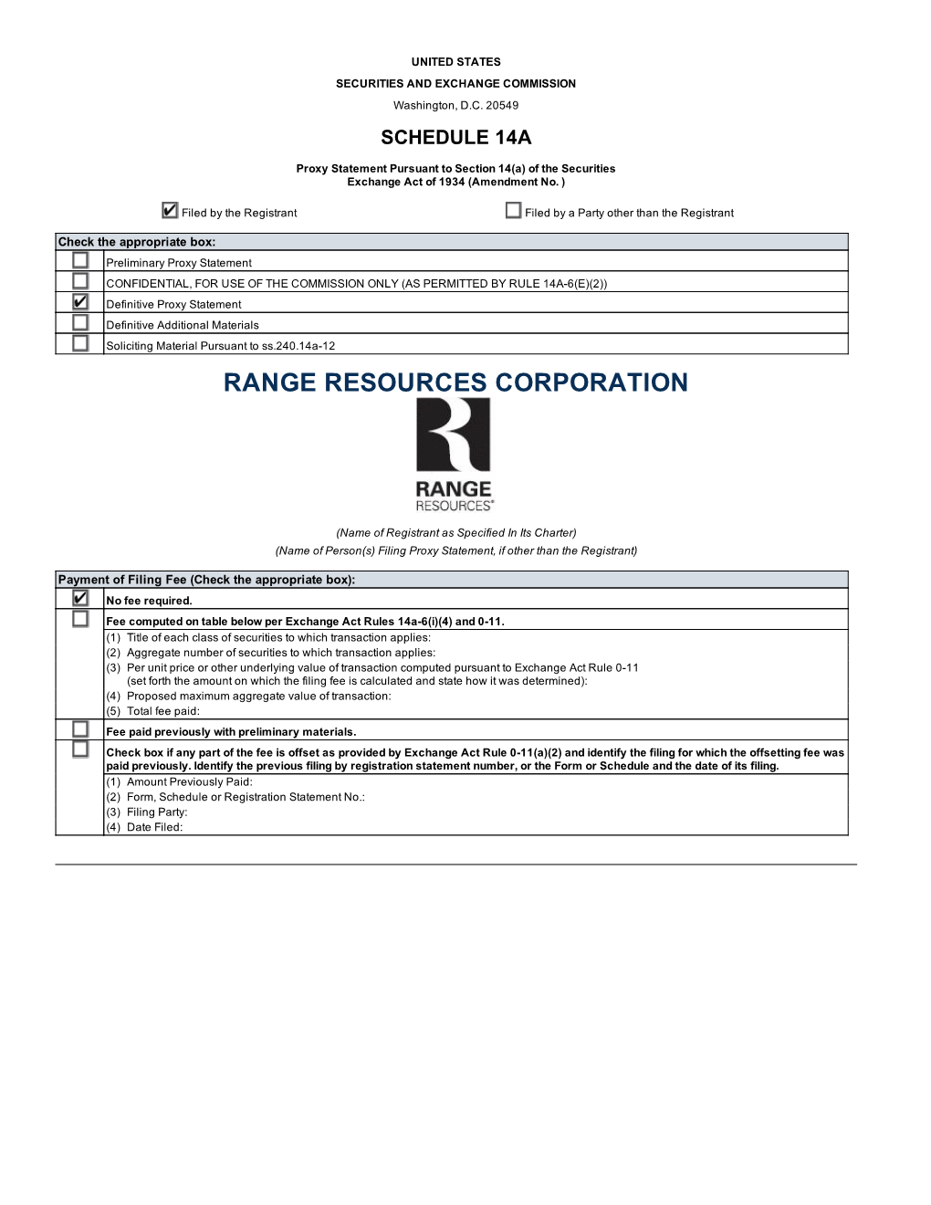 Range Resources Corporation