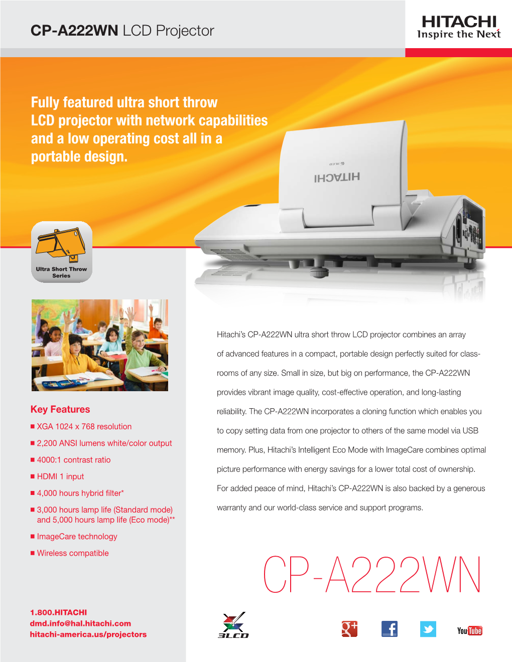 CP-A222WN LCD Projector
