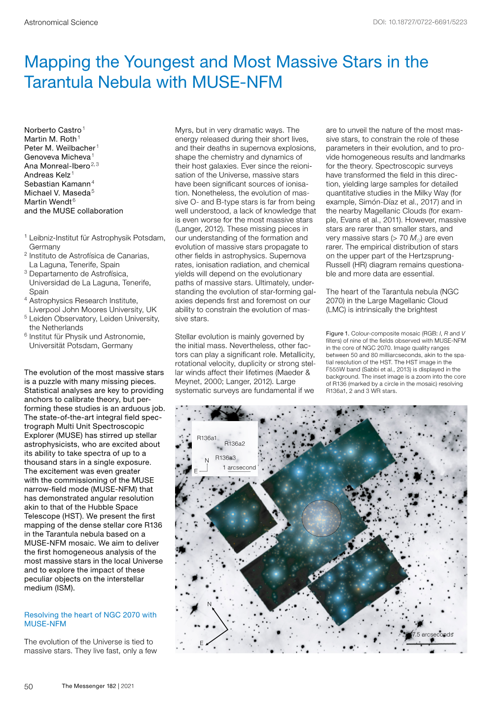 Mapping the Youngest and Most Massive Stars in the Tarantula Nebula with MUSE-NFM