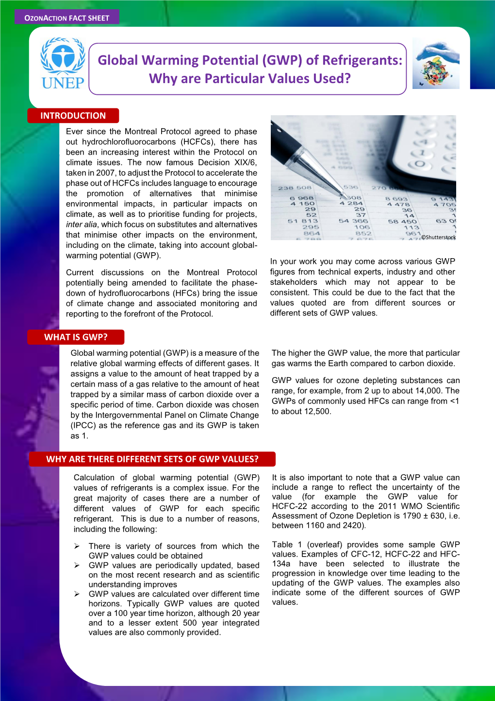 Global Warming Potential (GWP) of Refrigerants: Why Are Particular Values Used?