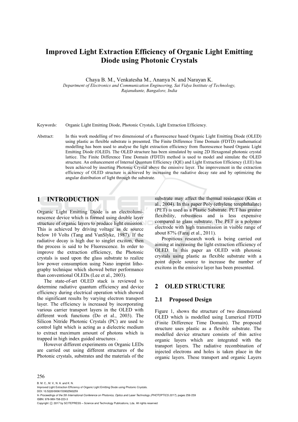 Improved Light Extraction Efficiency of Organic Light Emitting Diode Using Photonic Crystals