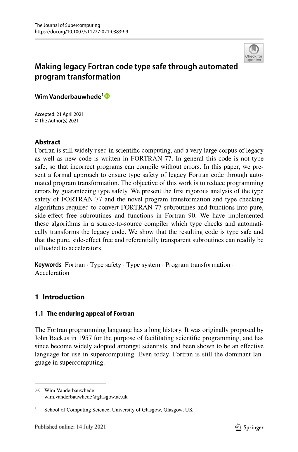 Making Legacy Fortran Code Type Safe Through Automated Program Transformation