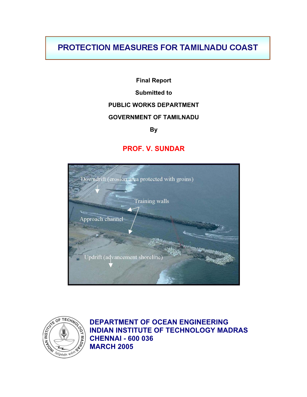 Protection Measures for Tamil Nadu Coast-2005