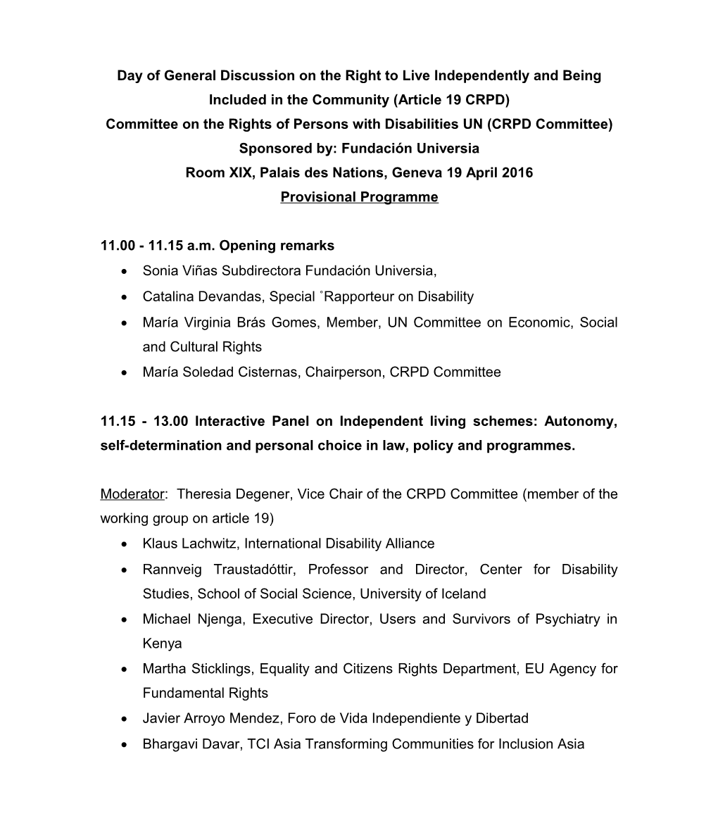 Committee on the Rights of Persons with Disabilities UN (CRPD Committee)