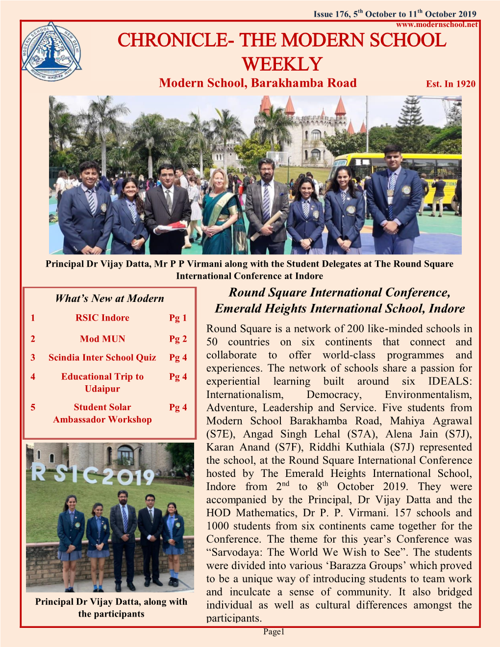 Chronicle- the Modern School Weekly