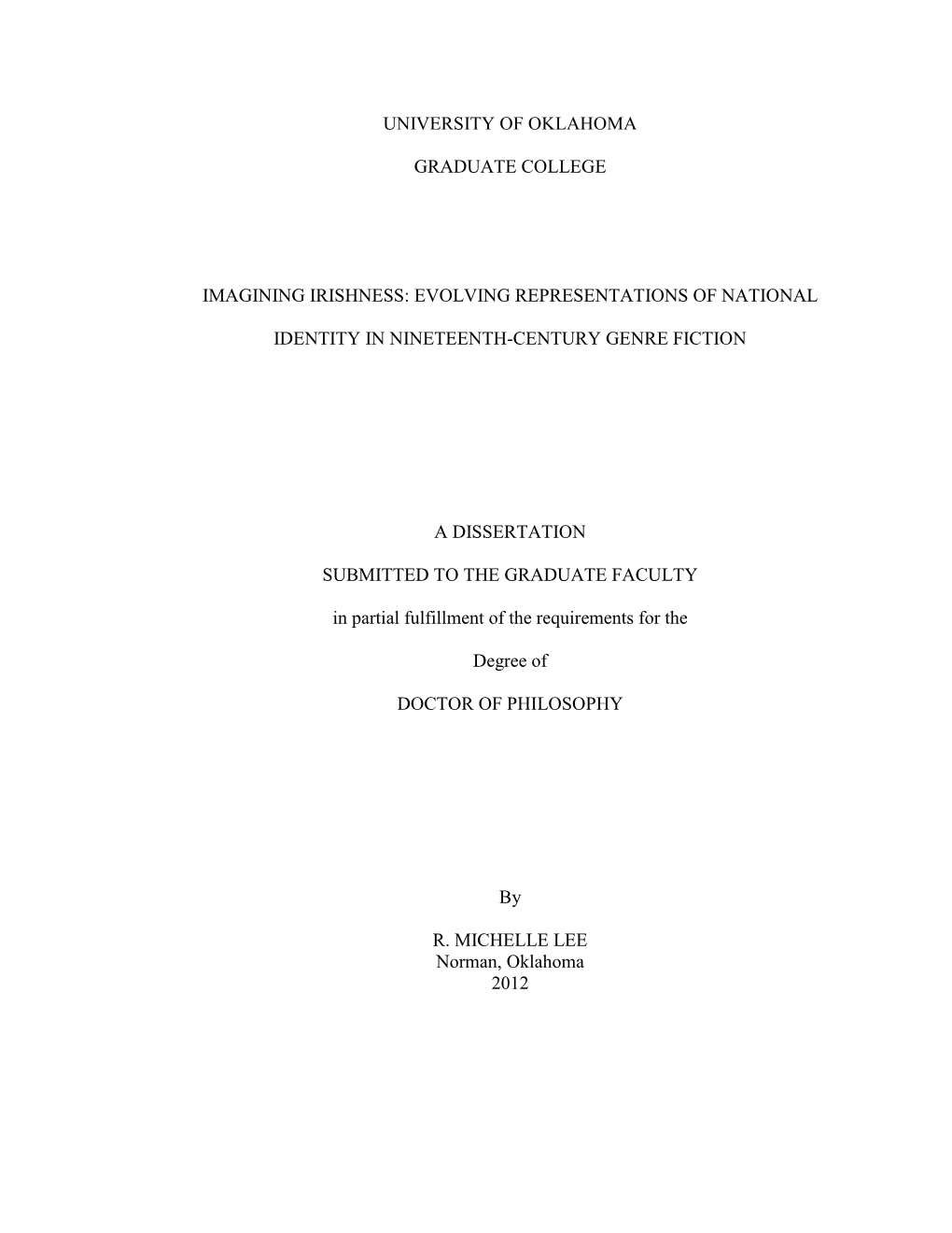 Evolving Representations of National Identity in Nineteenth-Century Genre Fiction