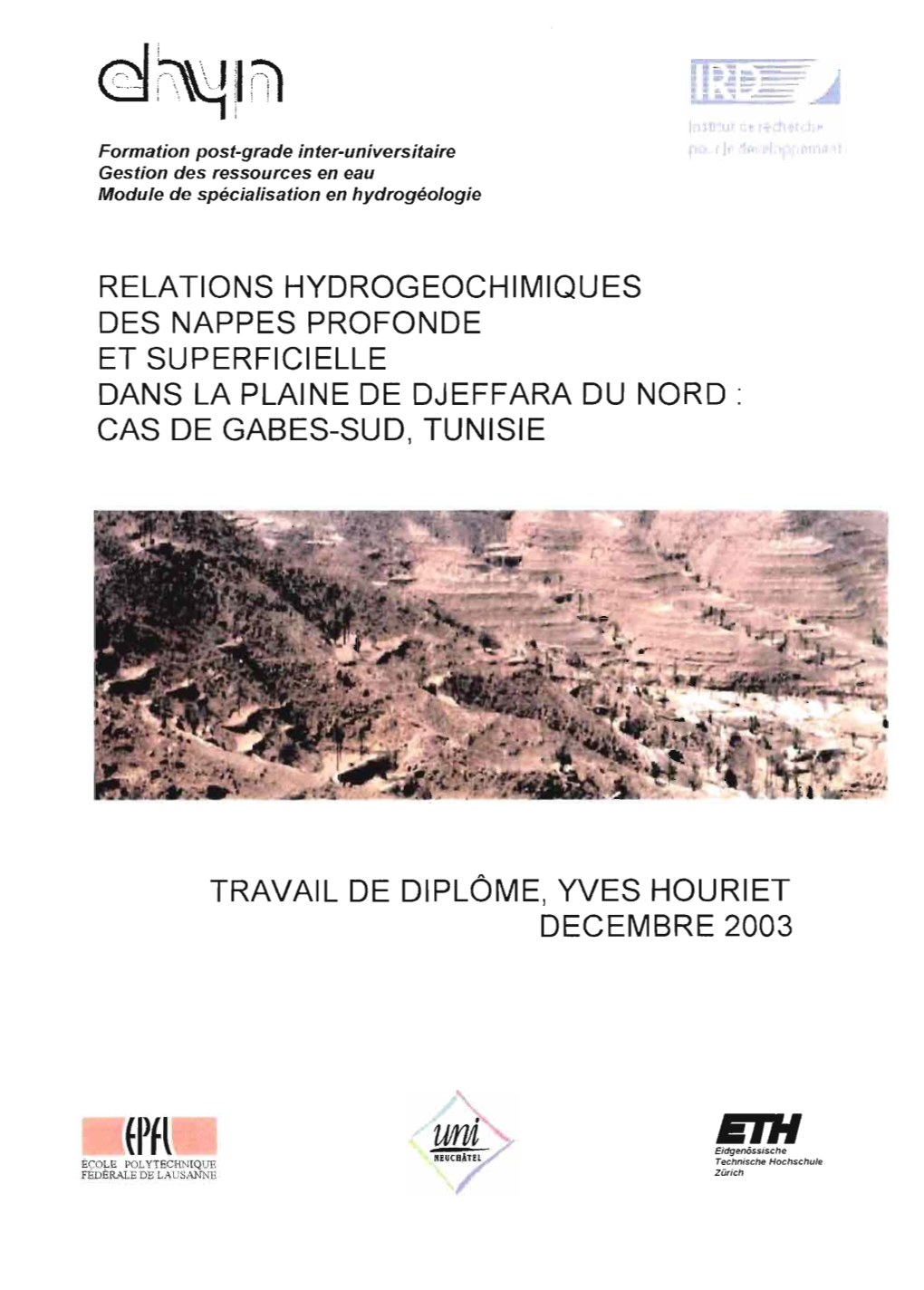 Relations Hydrogéochimiques Des Nappes Profonde Et Superficielle Dans La Plaine De Djeffara Du Nord : Cas De Gabes-Sud, Tunisie