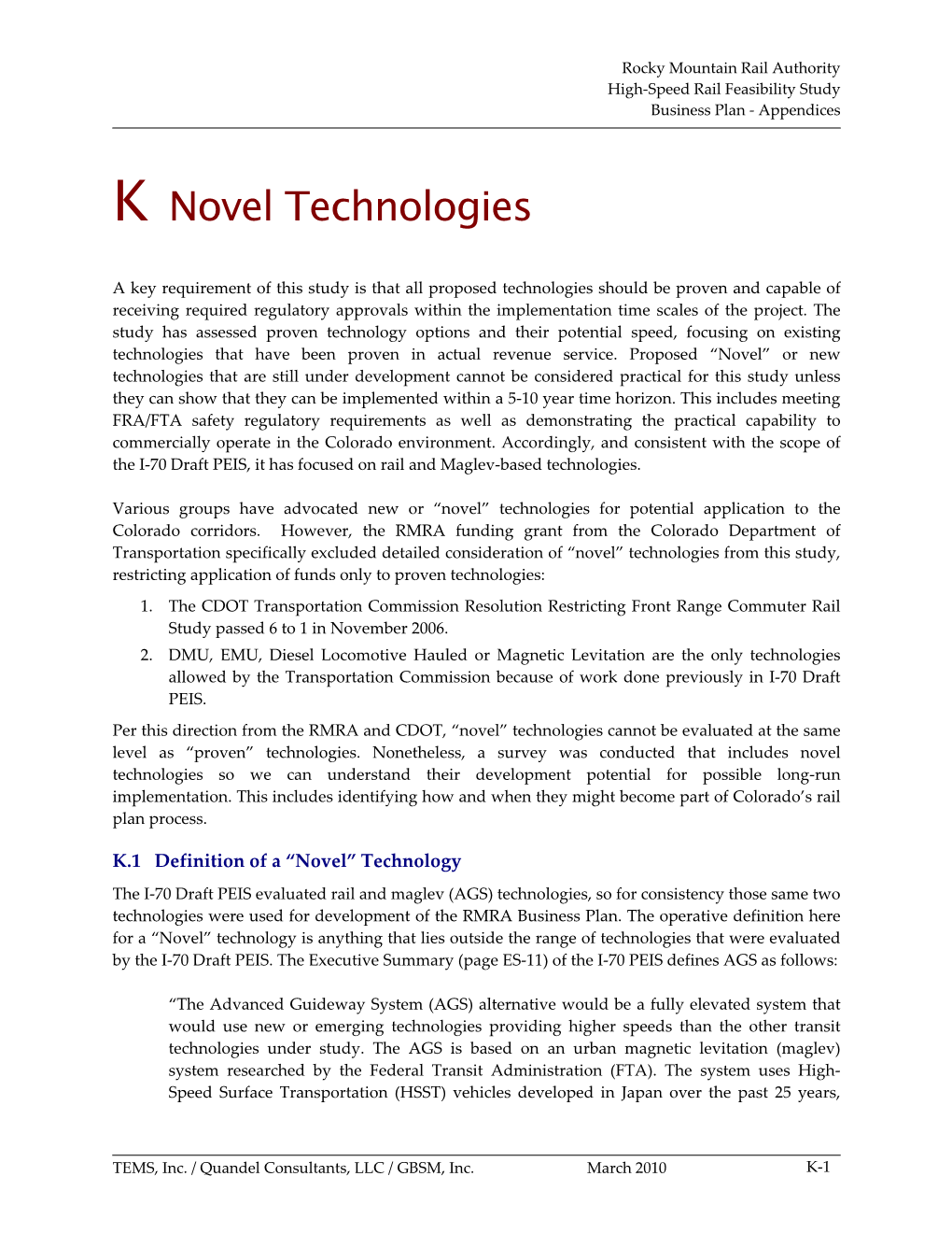 K Novel Technologies