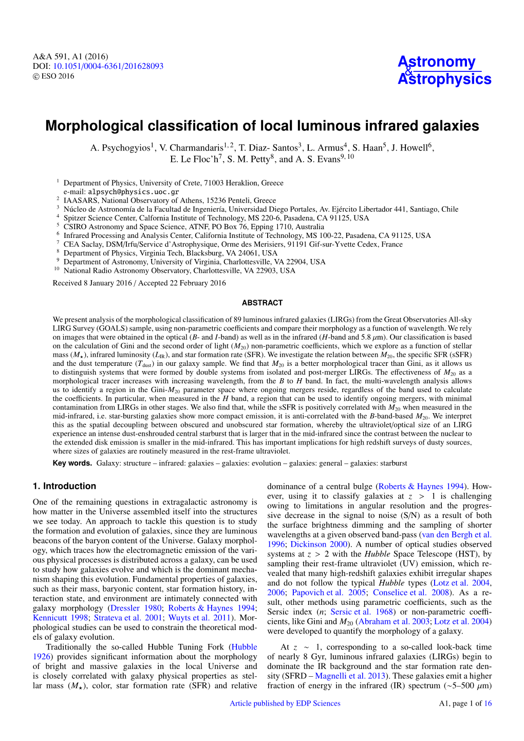 Morphological Classification of Local Luminous Infrared Galaxies
