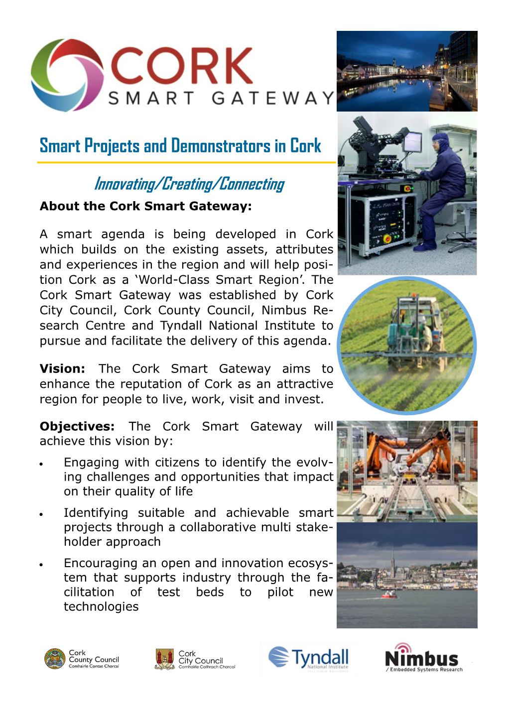Smart Projects and Demonstrators in Cork