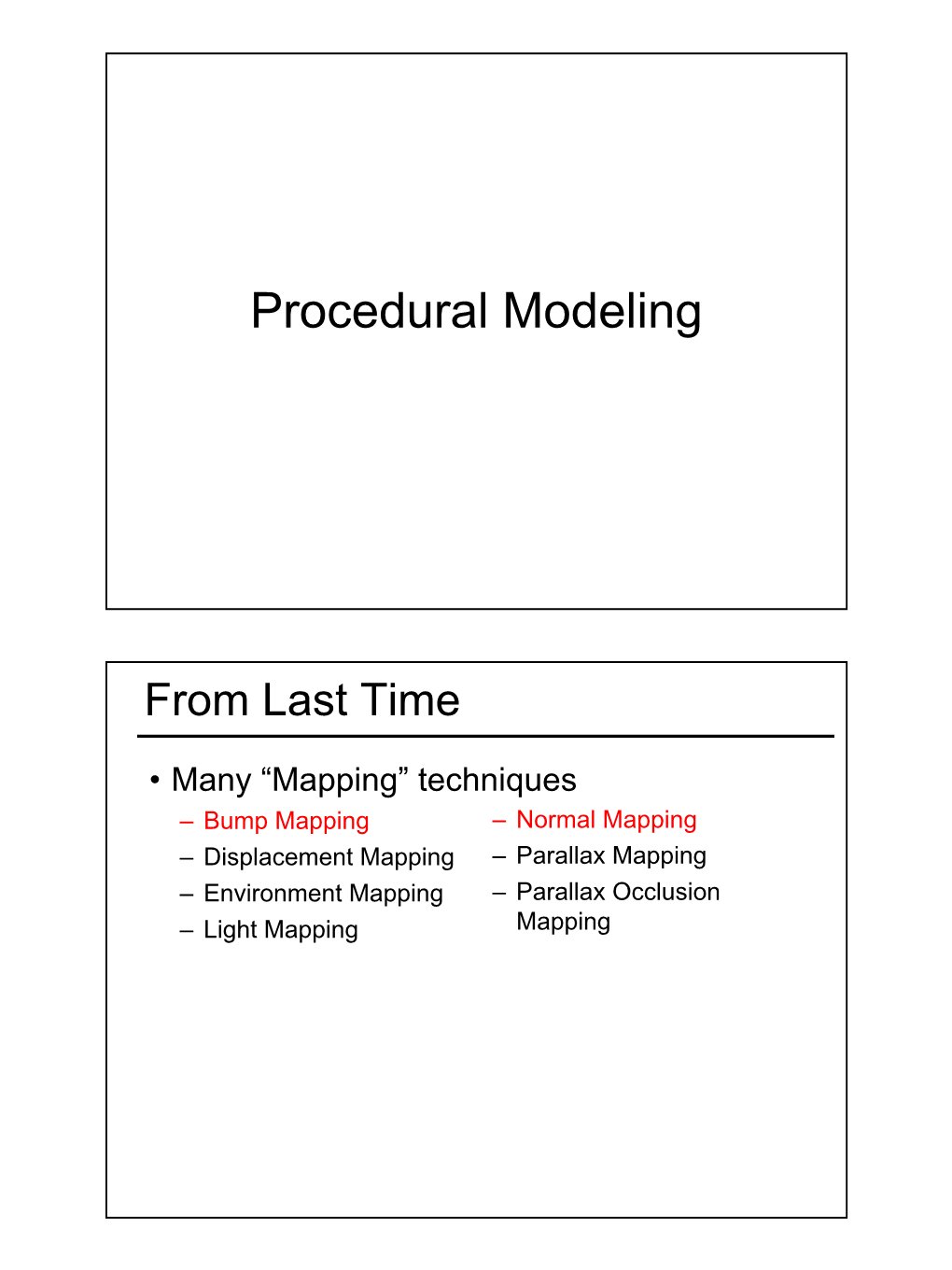 Procedural Modeling