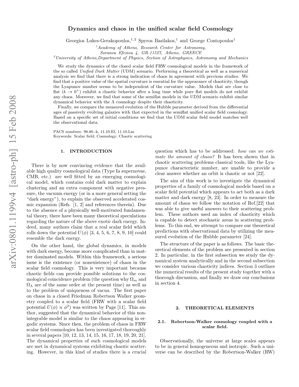 Dynamics and Chaos in the Unified Scalar Field Cosmology