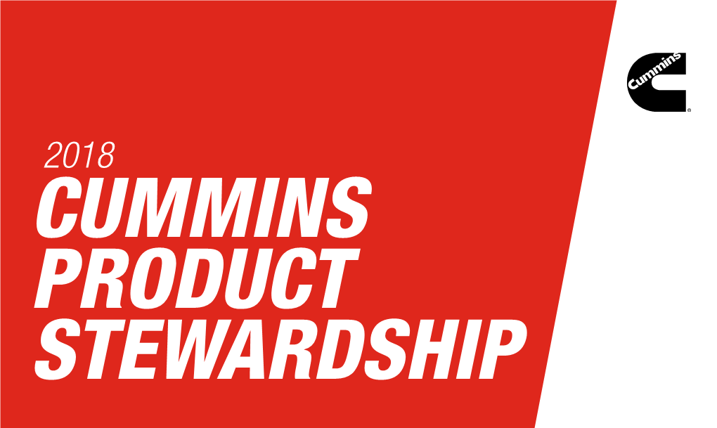 Cummins Product Stewardship 2018