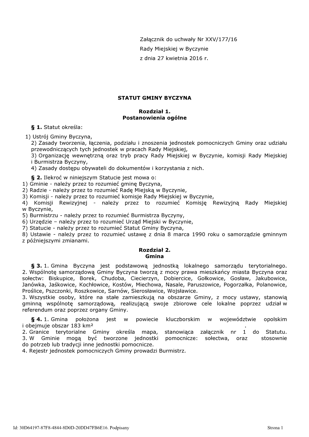 STATUT GMINY BYCZYNA.Pdf