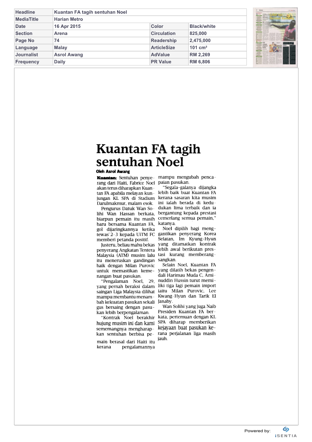 Kuantan FA Tagih