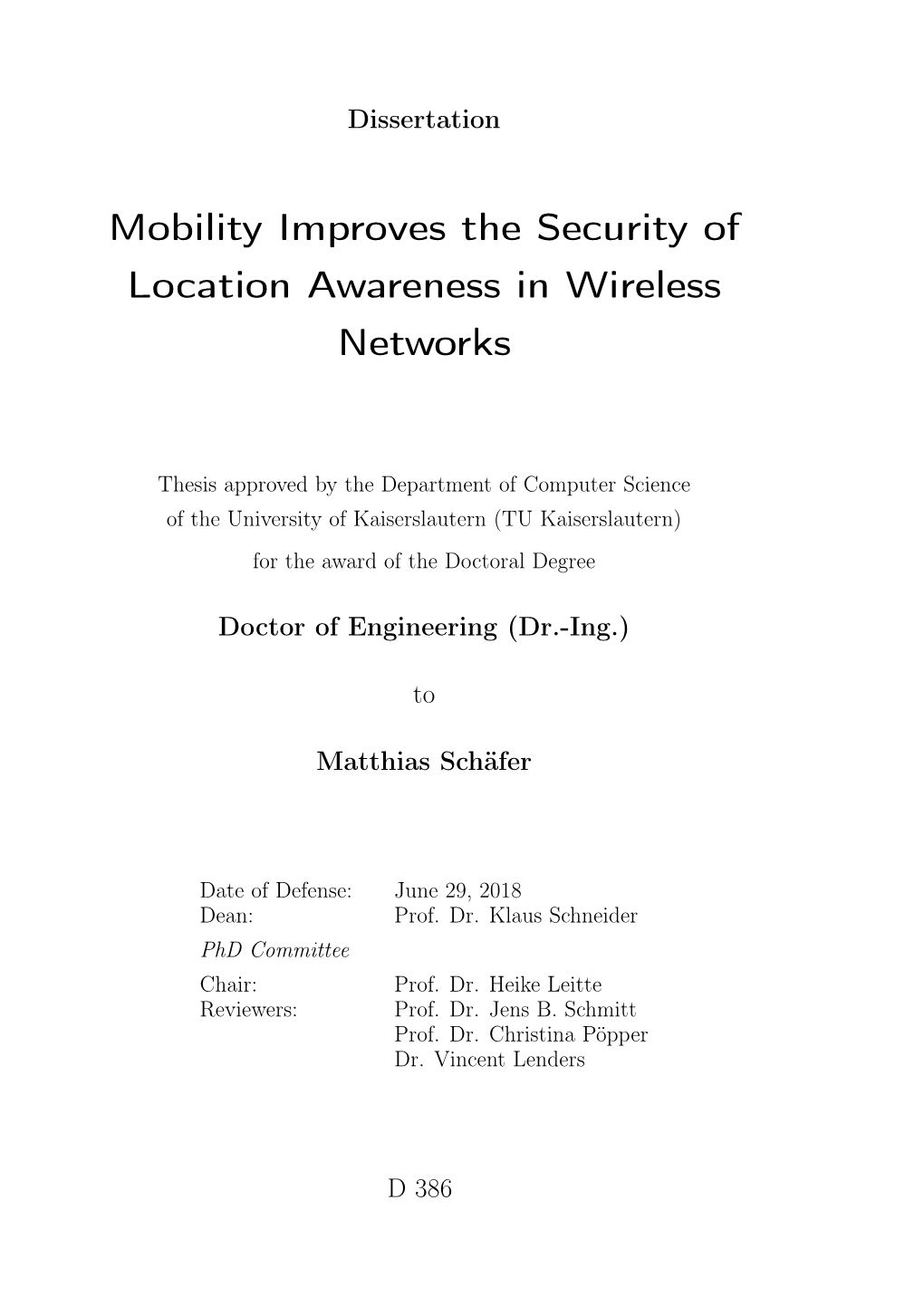 Mobility Improves the Security of Location Awareness in Wireless Networks