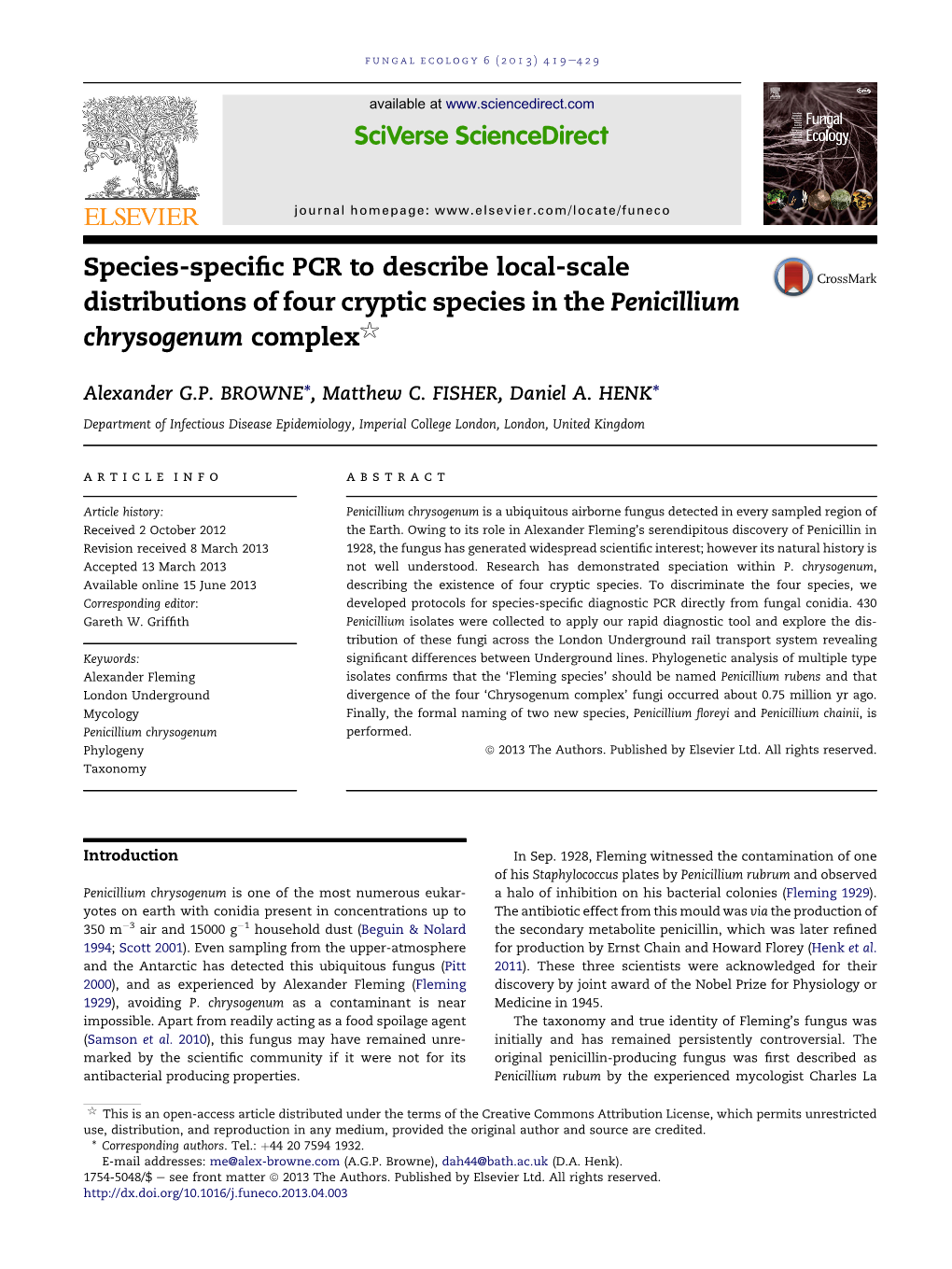 Species-Specific PCR to Describe Local-Scale Distributions of Four