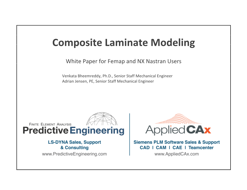 Composite Laminate Modeling