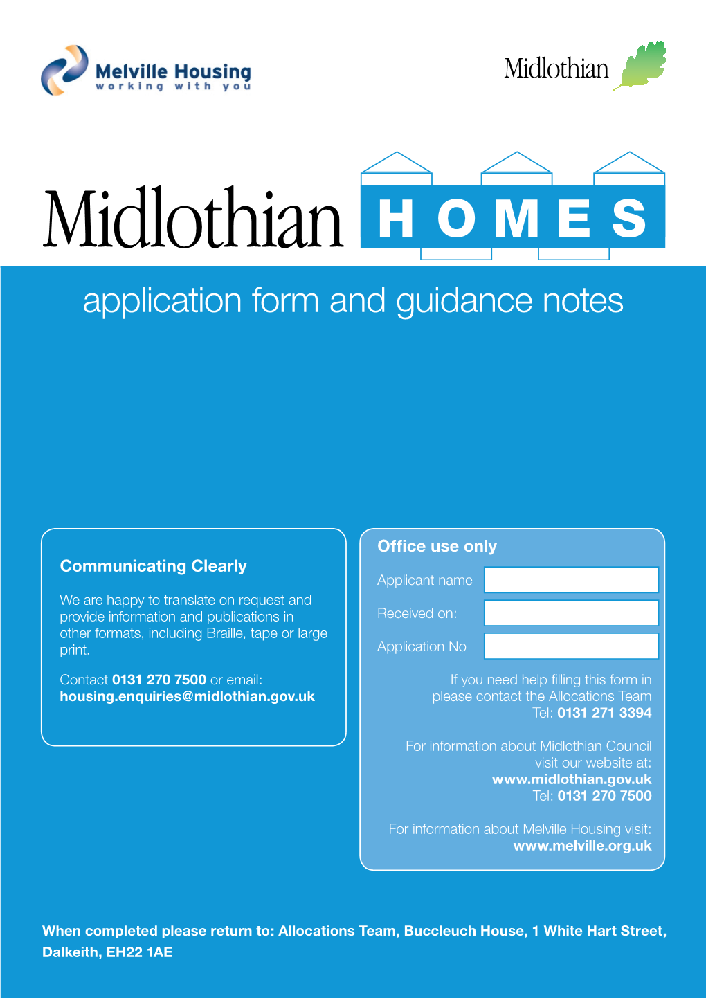 Application Form and Guidance Notes