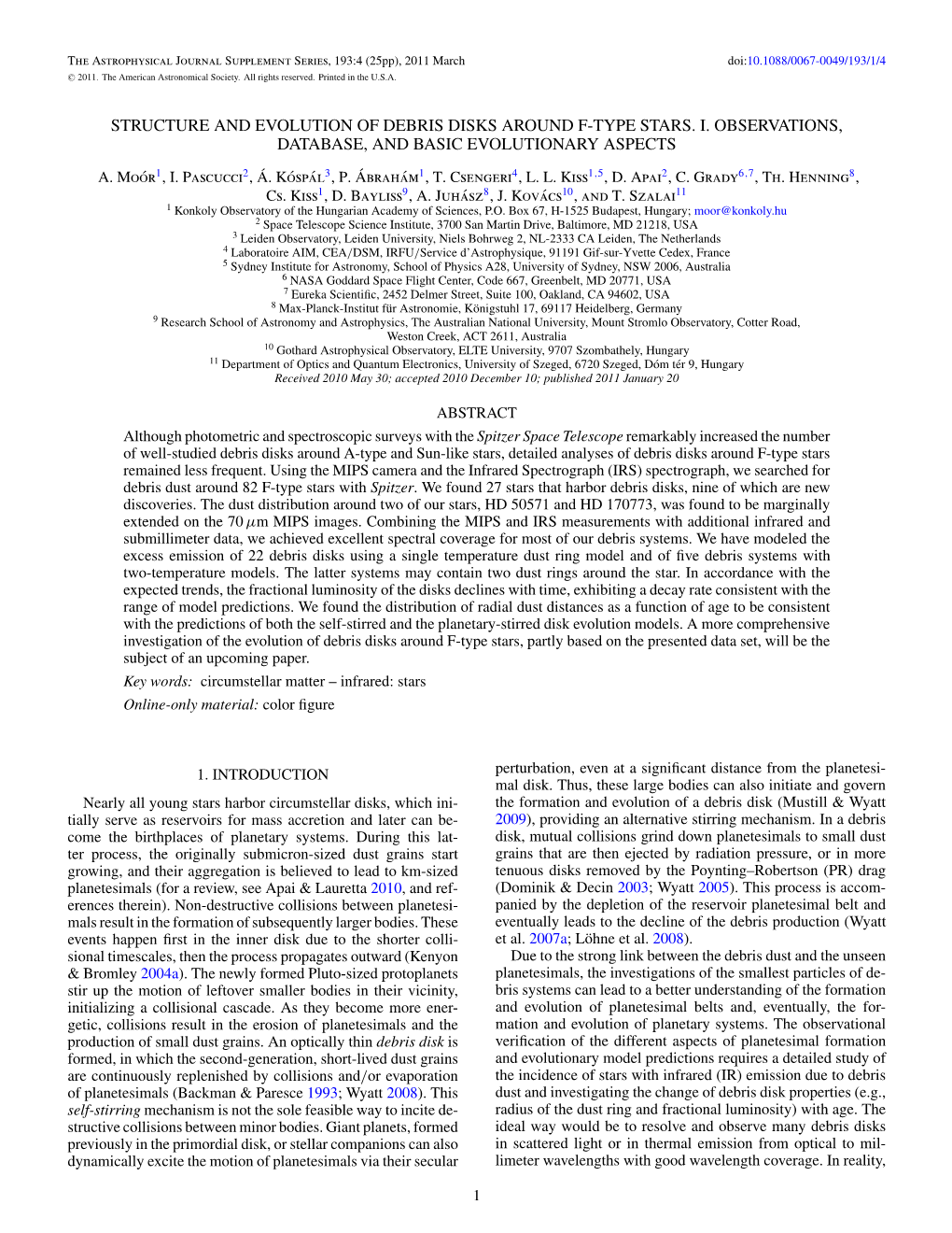 Structure and Evolution of Debris Disks Around F-Type Stars