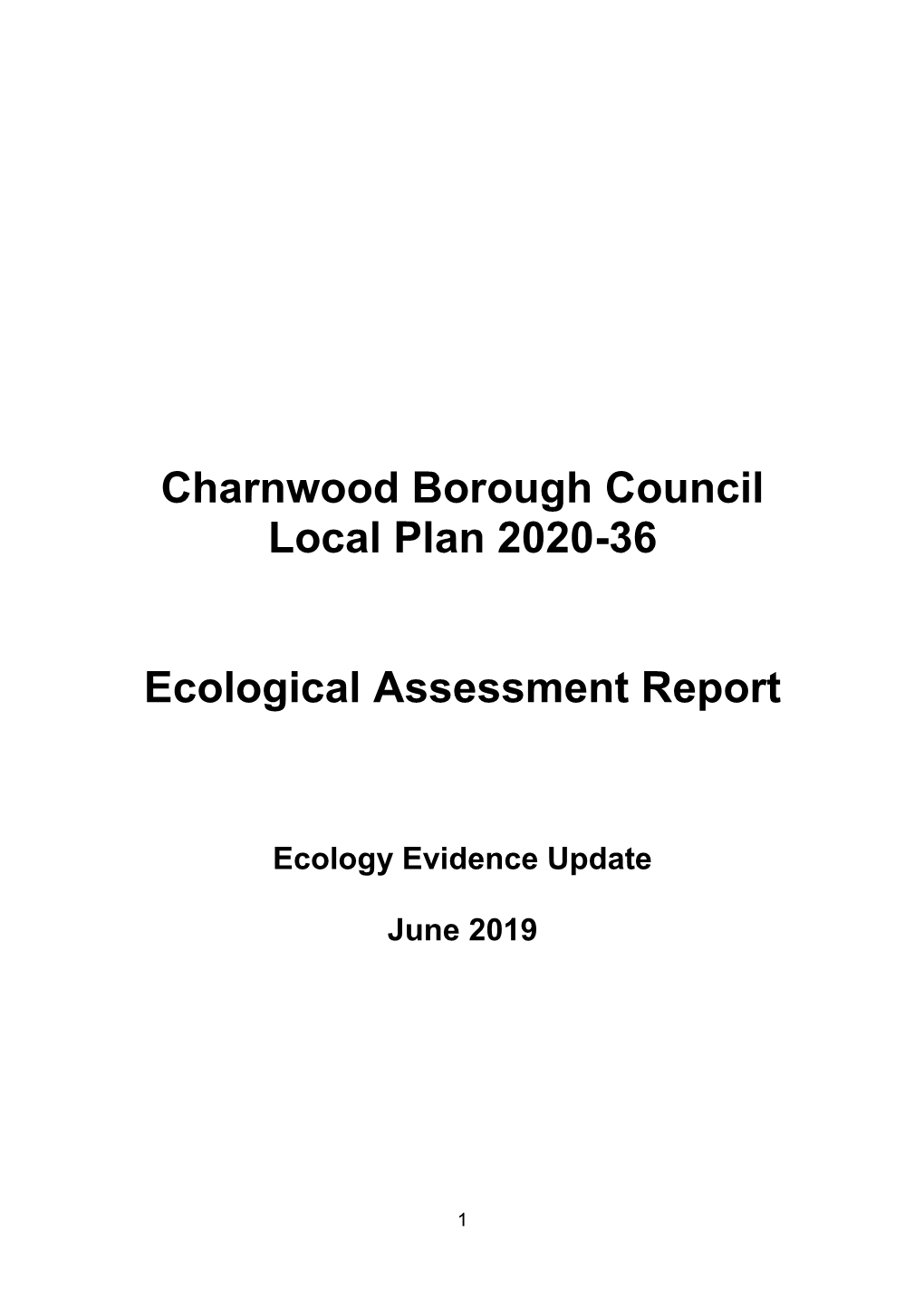 Ecological Assessment Report 2019