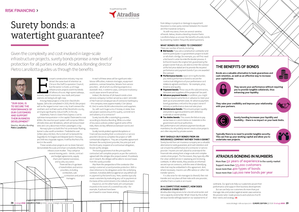 Surety Bonds: a Watertight Guarantee?