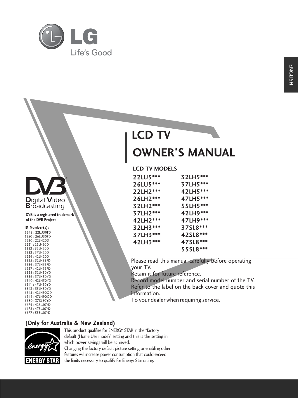 Owner's Manual Lcd Tv