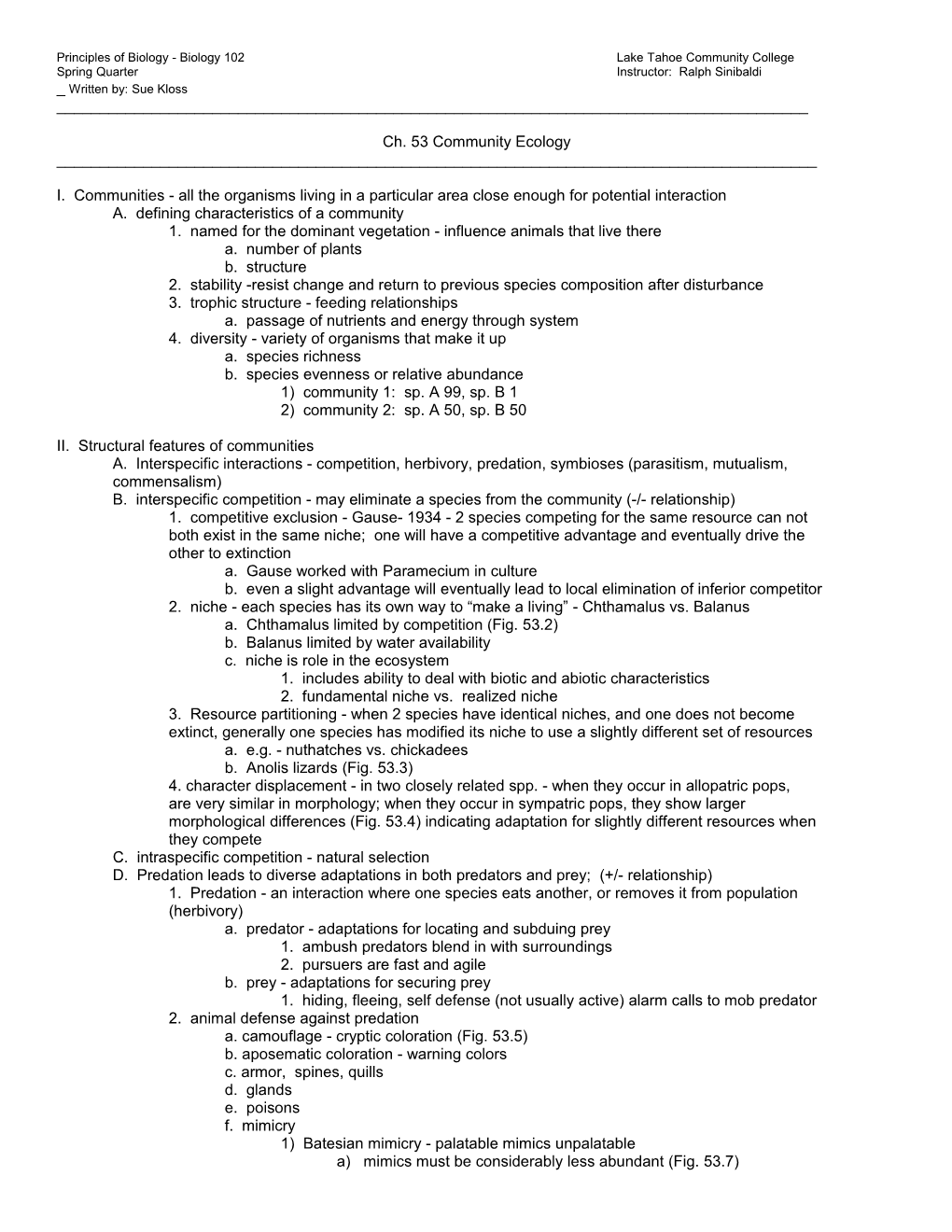 Principles of Biology ______Lake Tahoe Community College s2