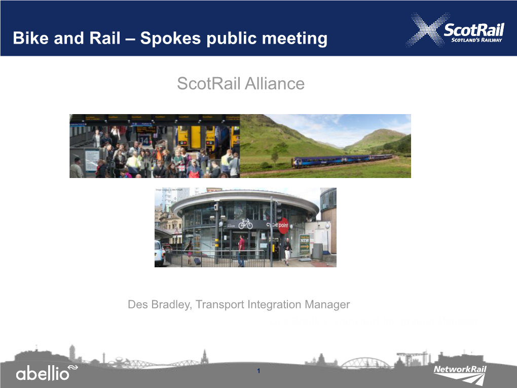 Bike and Rail – Spokes Public Meeting Scotrail Alliance