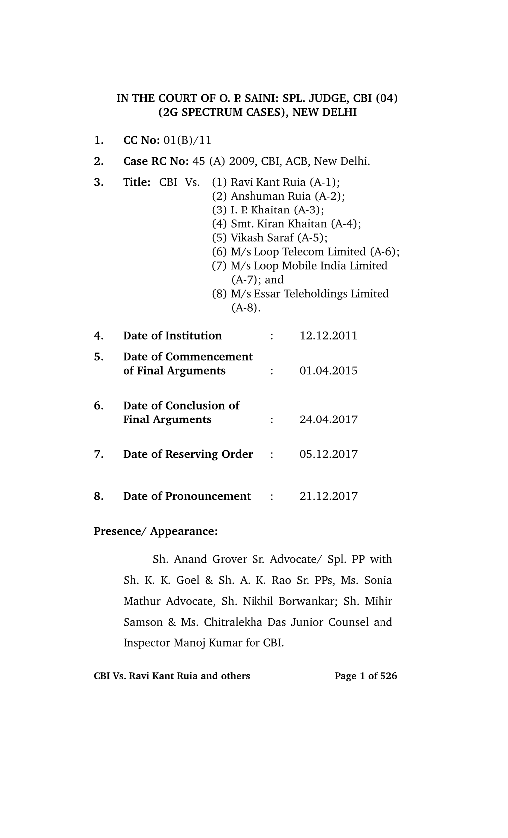 Spl. Judge, Cbi (04) (2G Spectrum Cases), New Delhi