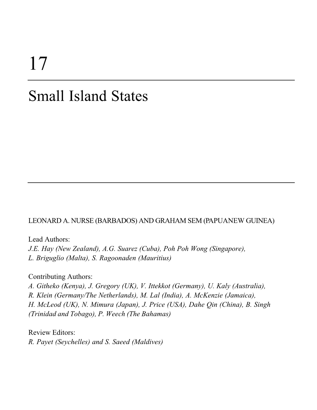 Small Island States