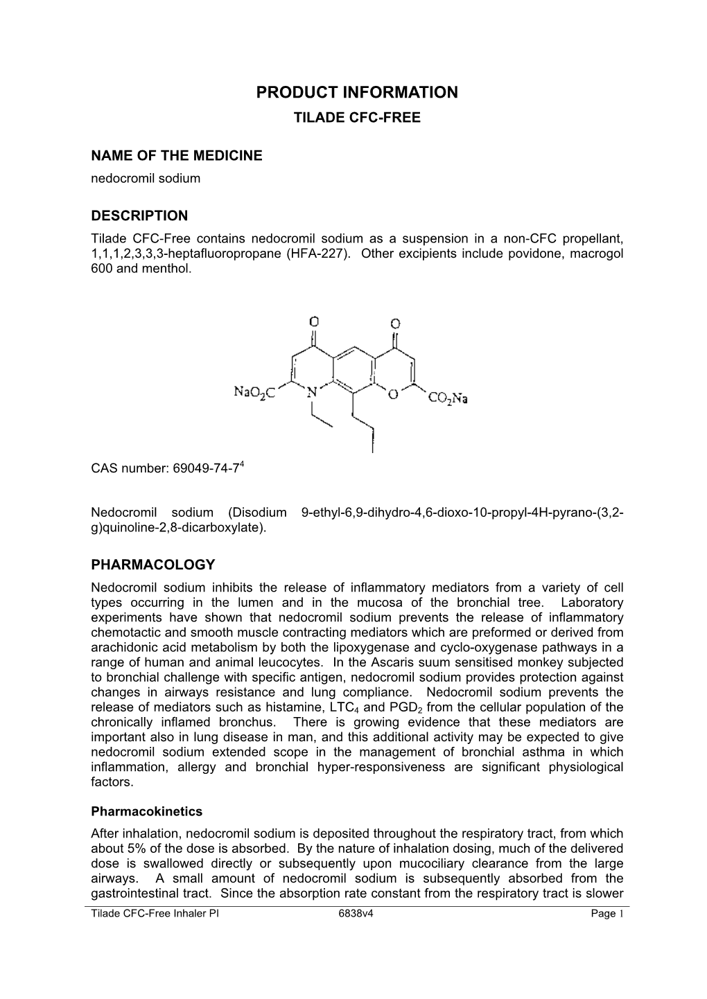 Product Information Tilade Cfc-Free