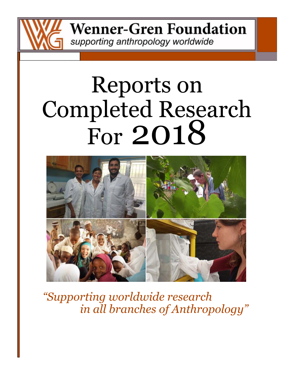 Reports on Completed Research for 2018